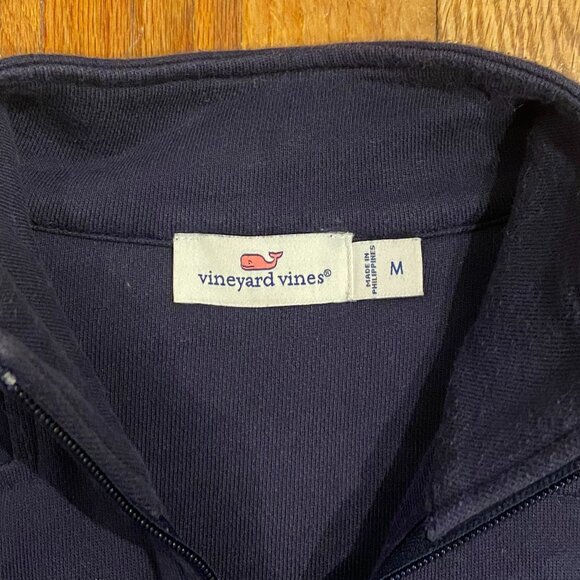 Vineyard Vines Women's Quarter-Zip Navy Sweatshirt Pullover Size Medium - Picture 3 of 7